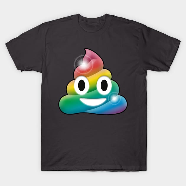 Rainbow Poop T-Shirt by GraphicGibbon